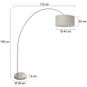 Mexlite arc luminaire SOLVA 1 flame E27 IP20, steel dimmable
