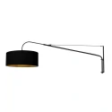 Steinhauer wall luminaire ELEGANT CLASSY 1 flame E27 IP20, black dimmable