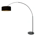 Steinhauer Lampadaire SPARKLED LIGHT à 1 flamme E27 IP20, noir gradable