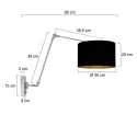 Steinhauer wall luminaire PRESTIGE CHIC 1 flame E27 IP20, steel dimmable