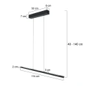 Steinhauer pendant luminaire BANDE 3 flames IP20, black dimmable