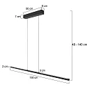 Steinhauer pendant luminaire BANDE IP20, dimmable