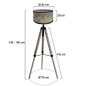 Mexlite Lampadaire TRIEK E27 IP20, gradable