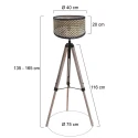 Mexlite Lampadaire TRIEK E27 IP20, gradable