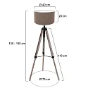 Mexlite Lampadaire TRIEK E27 IP20, gradable