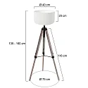 Mexlite Lampadaire TRIEK E27 IP20, gradable