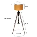 Mexlite Lampadaire TRIEK E27 IP20, gradable