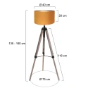 Mexlite Lampadaire TRIEK E27 IP20, gradable