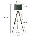 Mexlite Lampadaire TRIEK E27 IP20, gradable