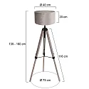 Mexlite Lampadaire TRIEK E27 IP20, gradable