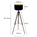 Mexlite Lampadaire TRIEK E27 IP20, gradable