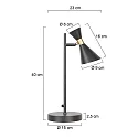 anne light & home Lampe de table PRETO GU10 IP20, gradable
