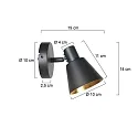 Mexlite wall luminaire OEROE E14 IP20, dimmable