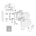 Mexlite ceiling luminaire PRATO E14 IP20, dimmable