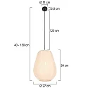 anne light & home Luminaire à suspension SABLE E27 IP20, gradable