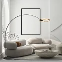 Steinhauer floor lamp RINGLUX IP20, dimmable
