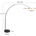 Steinhauer Lampadaire RINGLUX IP20, gradable