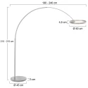 Steinhauer floor lamp RINGLUX IP20, dimmable