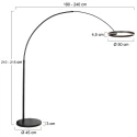 Steinhauer Lampadaire RINGLUX IP20, gradable