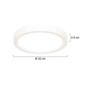Steinhauer Luminaire de plafond LUMINIX à 1 flamme IP44, blanche gradable