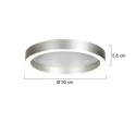 Steinhauer Luminaire de plafond RINGLUX à 2 flammes IP20, acier gradable