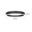 Steinhauer Luminaire de plafond RINGLUX à 2 flammes IP20, noir gradable
