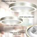 Steinhauer Luminaire de plafond RINGLUX à 2 flammes IP20, acier gradable