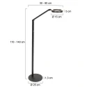 Steinhauer floor lamp RINGLUX IP20, dimmable
