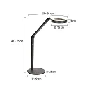 Steinhauer Lampe de table RINGLUX IP20, gradable