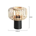 Steinhauer Lampe de table BLOEBA E27 IP20, gradable