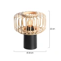 Steinhauer Lampe de table BREEZA BEACH à 1 flamme E27 IP20, noir gradable