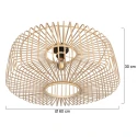Steinhauer ceiling luminaire BREEZA BEACH 1 flame E27 IP20, black dimmable