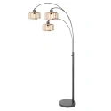 Steinhauer Lampadaire BREEZA BEACH 3 flammes E27 IP20, noir gradable