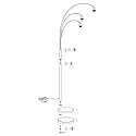 Steinhauer Lampadaire SPARKLED LIGHT E27 IP20, gradable