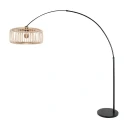 Steinhauer arc luminaire BREEZA BEACH 1 flame E27 IP20, black dimmable