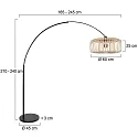 Steinhauer Lampadaire SPARKLED LIGHT E27 IP20, gradable