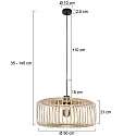 Steinhauer Luminaire à suspension SPARKLED LIGHT E27 IP20, gradable