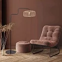 Steinhauer Lampadaire BLOEBA E27 IP20, gradable