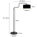 Steinhauer Lampadaire BLOEBA E27 IP20, gradable