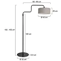Steinhauer Lampadaire BLOEBA E27 IP20, gradable