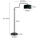 Steinhauer Lampadaire BLOEBA E27 IP20, gradable