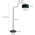 Steinhauer floor lamp BLOEBA E27 IP20, dimmable