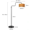 Steinhauer Lampadaire BLOEBA E27 IP20, gradable