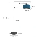Steinhauer Lampadaire BLOEBA E27 IP20, gradable