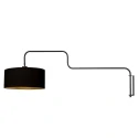 Steinhauer Luminaire mural BLOEBA à 1 flamme E27 IP20, noir gradable
