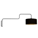 Steinhauer Luminaire mural BLOEBA à 1 flamme E27 IP20, noir gradable