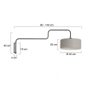 Steinhauer Luminaire mural BLOEBA à 1 flamme E27 IP20, noir gradable