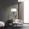 Steinhauer Luminaire mural BLOEBA à 1 flamme E27 IP20, noir gradable