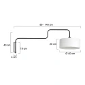 Steinhauer Luminaire mural BLOEBA à 1 flamme E27 IP20, noir gradable