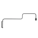 Steinhauer Luminaire mural BLOEBA à 1 flamme E27 IP20, noir gradable